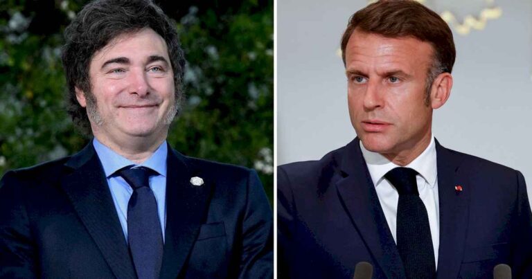 la-insolita-comitiva-que-acompana-a-milei-a-su-reunion-con-macron-en-paris