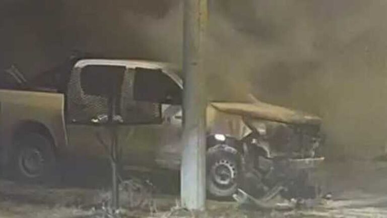 Incendio de camioneta en Los Bretes: sospechas de acto intencional