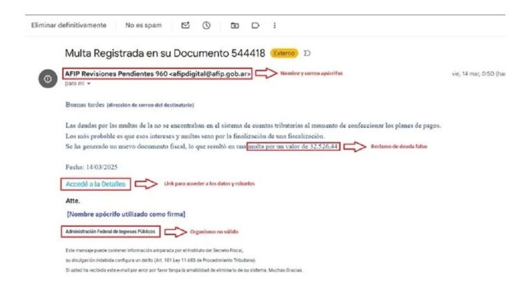 ARCA advirtió por nuevas estafas mediante correos electrónicos