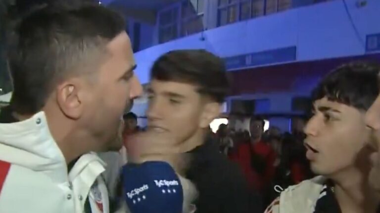 Fuerte cruce en vivo entre hinchas de River tras empatar con Talleres: «Vos tenés problemas, nene?»