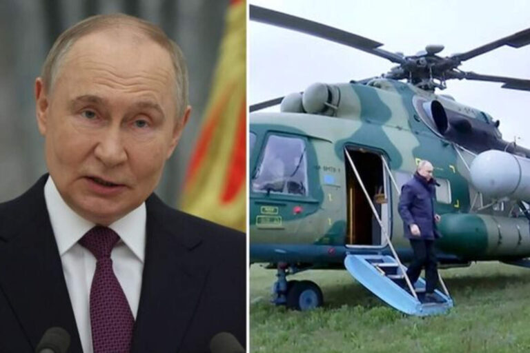 El helicóptero de Putin fue atacado por drones ucranianos durante un vuelo hacia Kursk