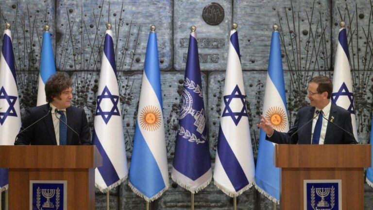 Javier Milei se reunió con el presidente de Israel, Isaac Herzog