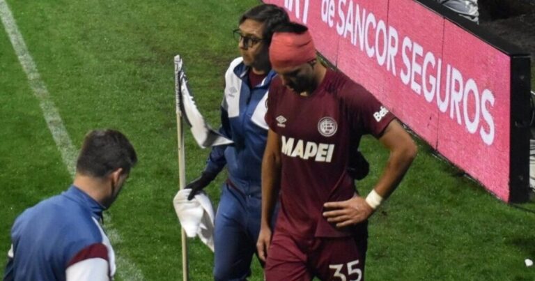 La grave lesión que sufrió un jugador de Lanús: tendrá que ser operado del cráneo