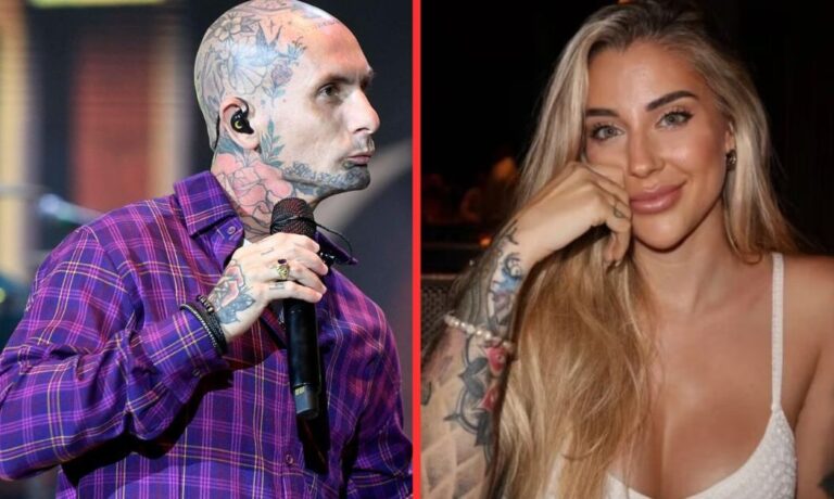 El líder de Ke Personajes mostró una foto muy íntima al borde de la censura con su novia española